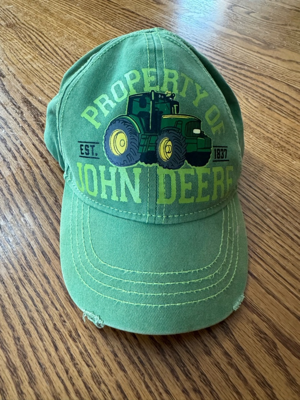 Toddler Size John Deere Green Yellow Tractor Baseball Cap Hat